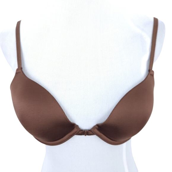 Wonderbra Light Lift Front Close Push-Up Padded Bra 36B Brown, Underwire, Sexy - Picture 1 of 5